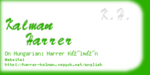 kalman harrer business card